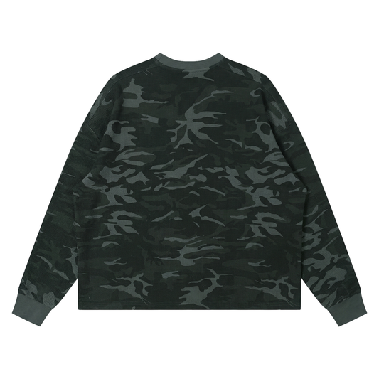 RECON Long Sleeve Boxy Waffle Knit