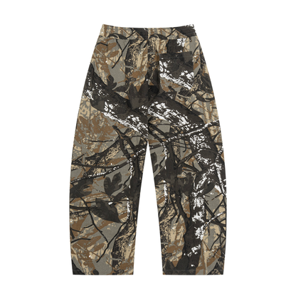 Black Death Tree Camo Barrel Leg Pants