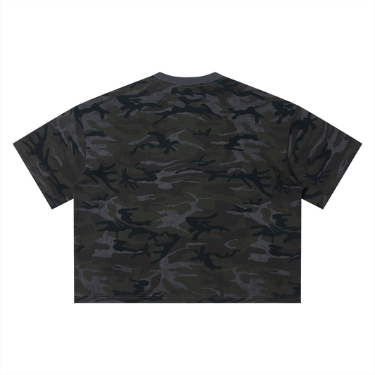 UNITED WE STAND Camo Cropped T-Shirt